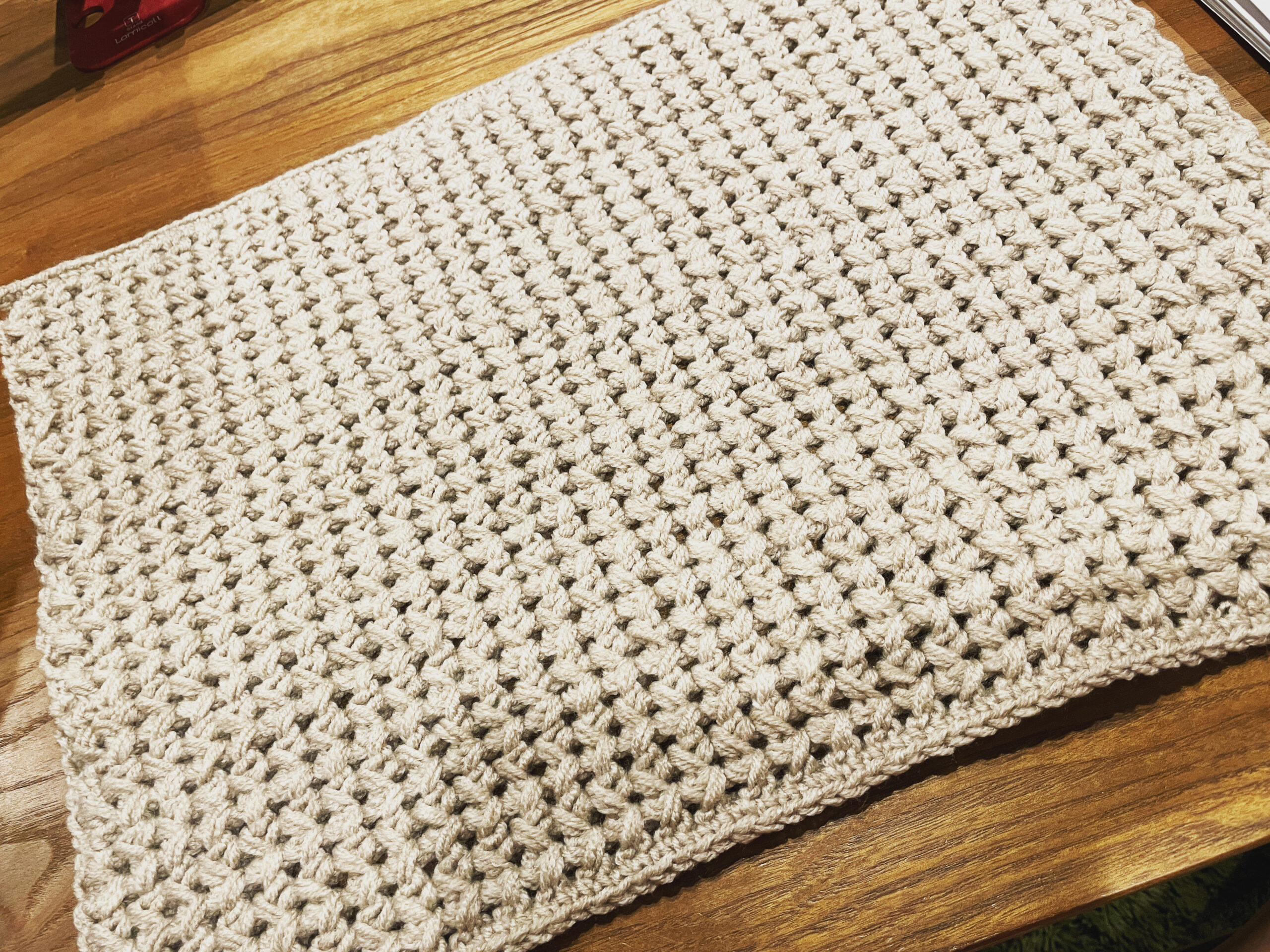 交差編みの犬用マット