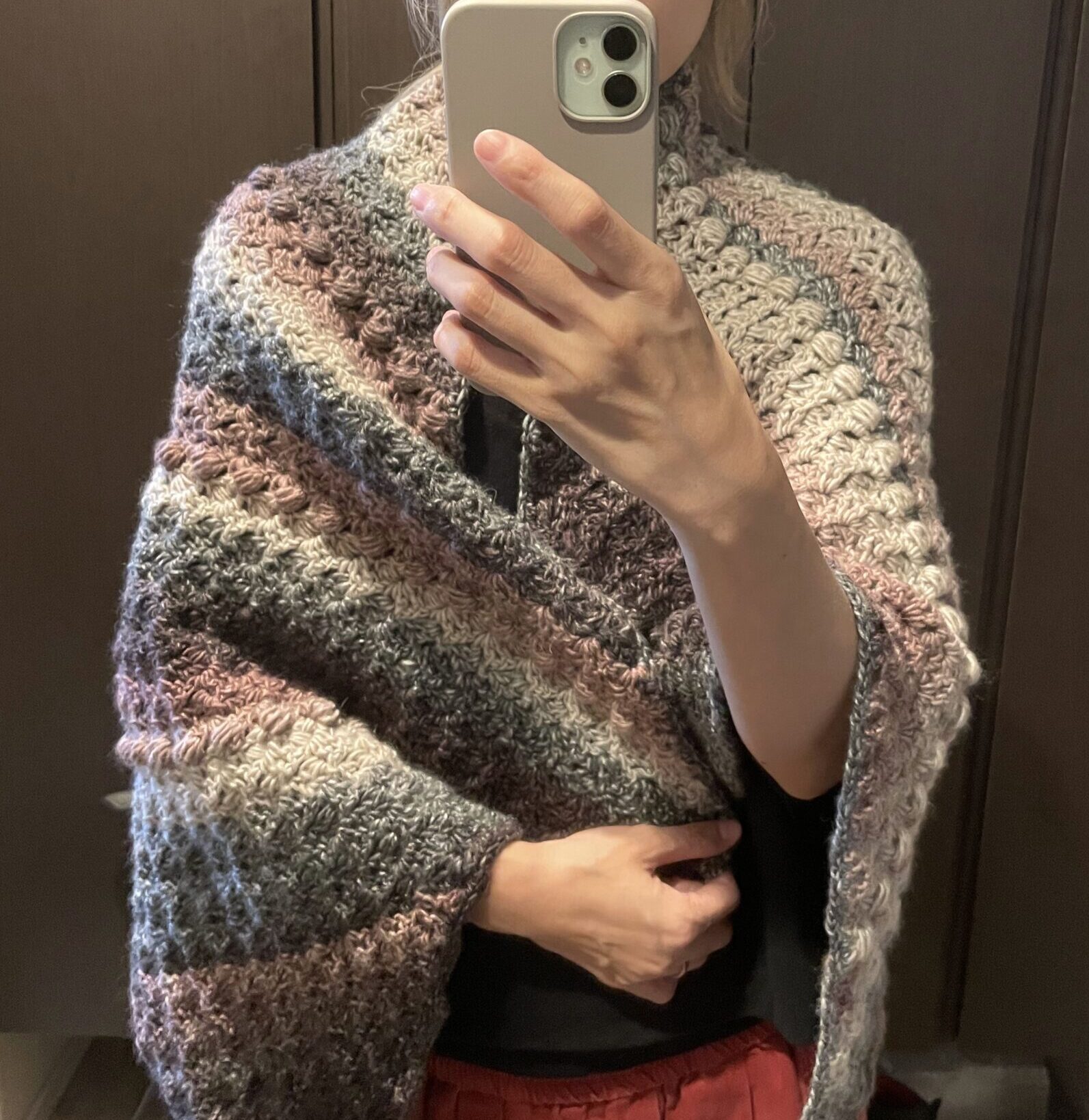 変わりダイアゴナルのあったかブランケット