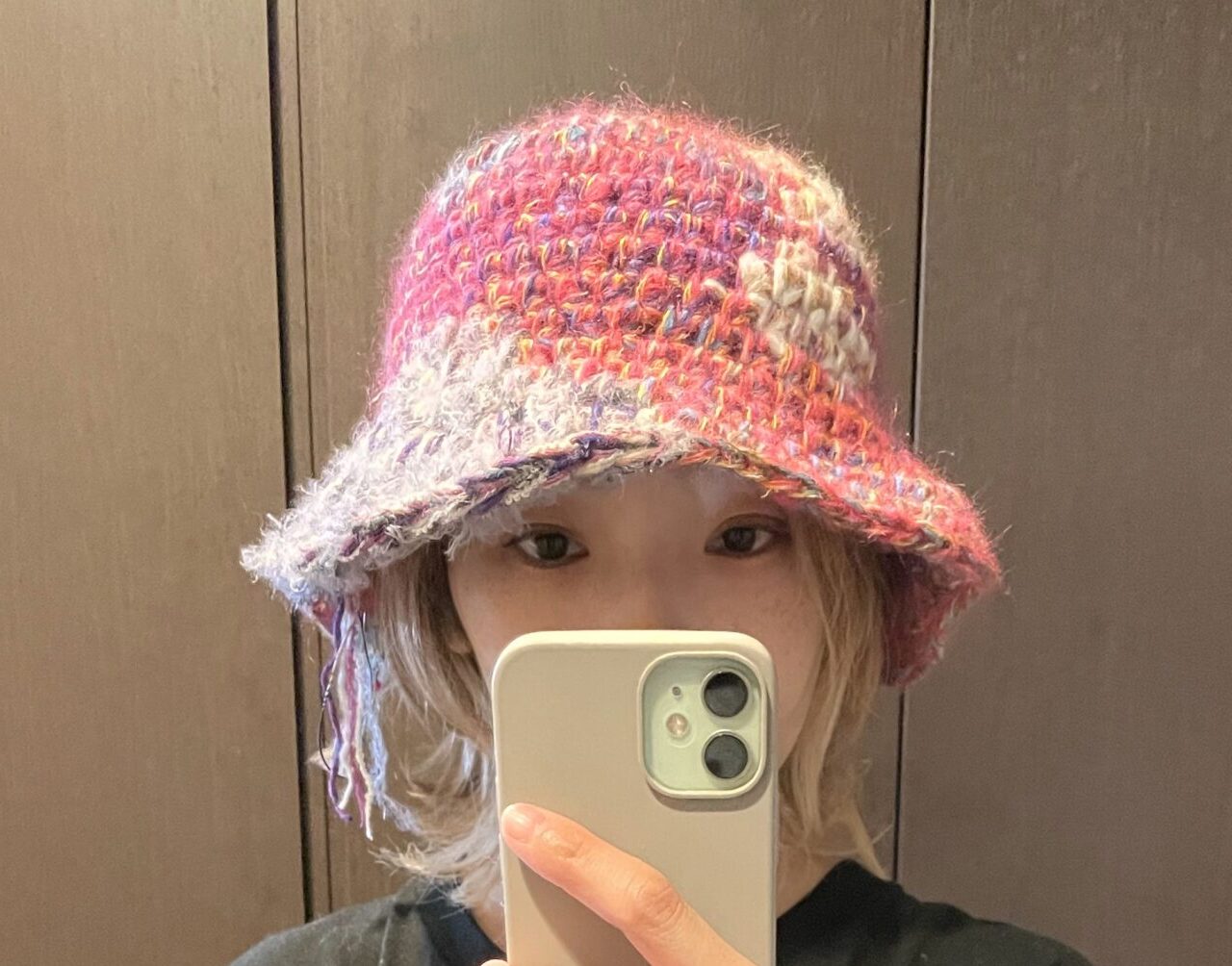 派手引き揃え帽子（赤）