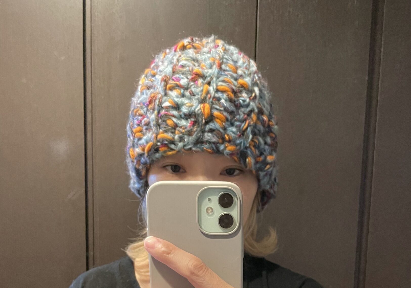 派手引き揃え帽子（水色）