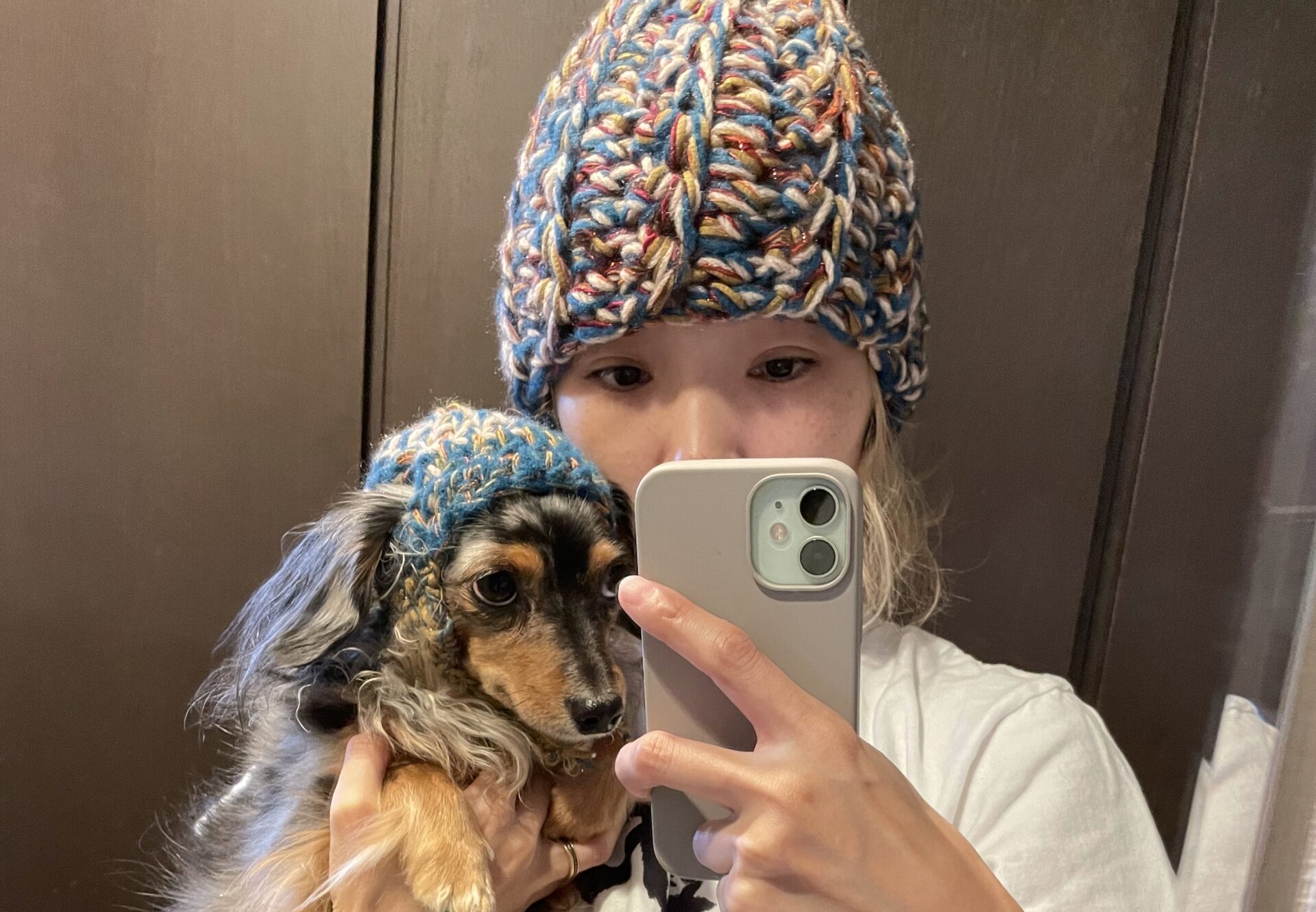 派手引き揃え帽子（青）